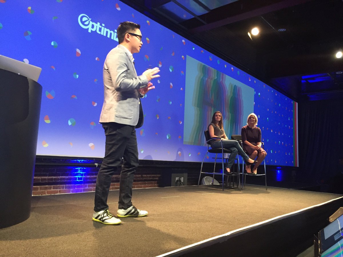Optimizely's tweet photo. .@benson_chan talking about optimization at Microsoft. Nice kicks! #opticon2016 https://t.co/xBz9oP8VLm
