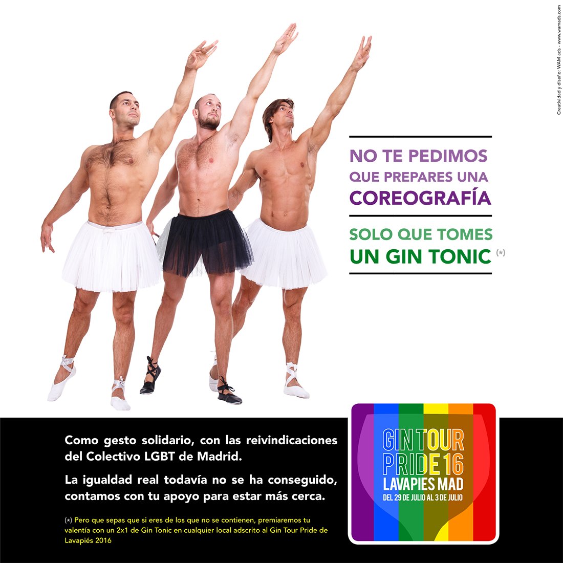 wamads's tweet photo. ¿Te tomaste el #gintonic solidario del #Orgullo2016 de Madrid? la culpa fue nuestra, hicimos la publi. #letswam https://t.co/sGpoJQ7TfQ