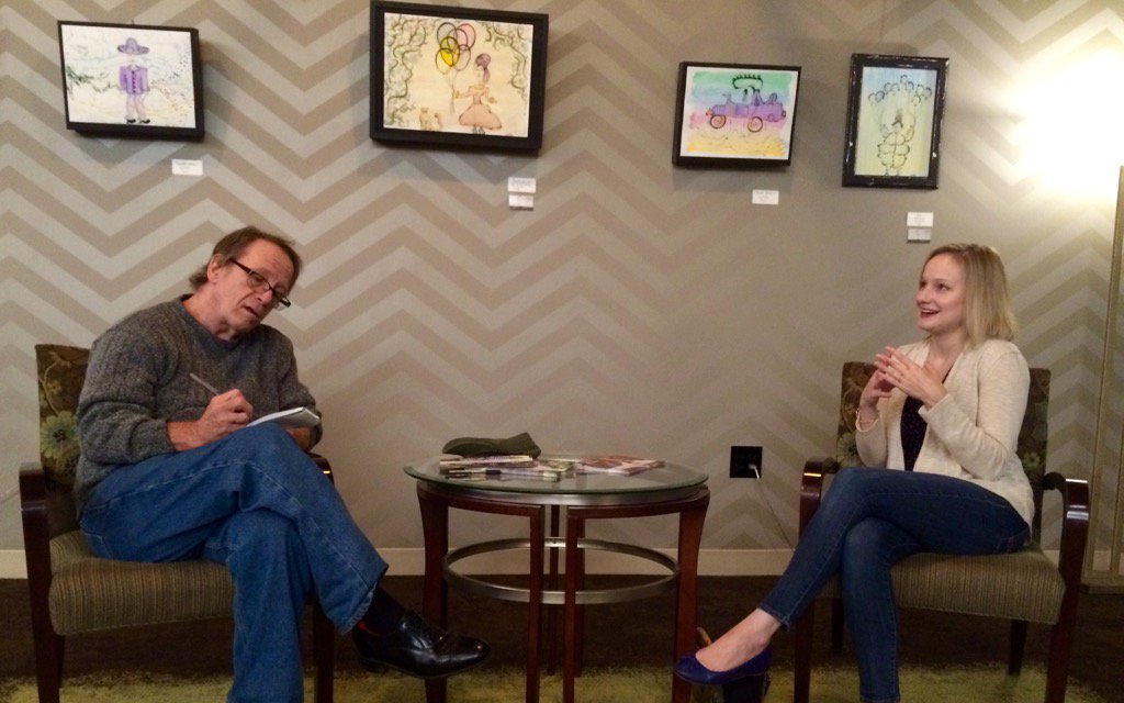 ParkSquare's tweet image. Villager reporter Bill Stieger is interviewing @Janecf  for the next show on the Boss #PSTTheJoneses