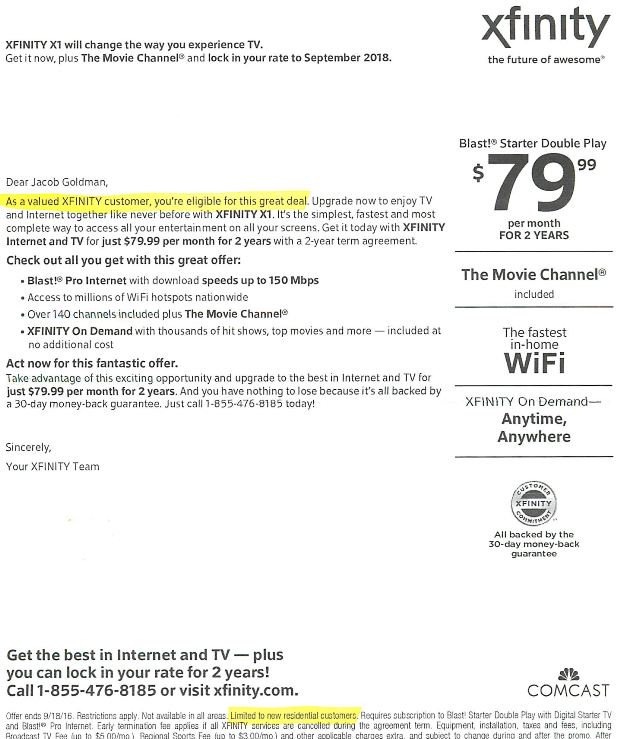 Jacob_D_Goldman's tweet photo. So... do I or don't I qualify...? @XFINITY Hate the games to keep prices reasonable/manageable! #WhatTheFail https://t.co/zIEjQT67ew