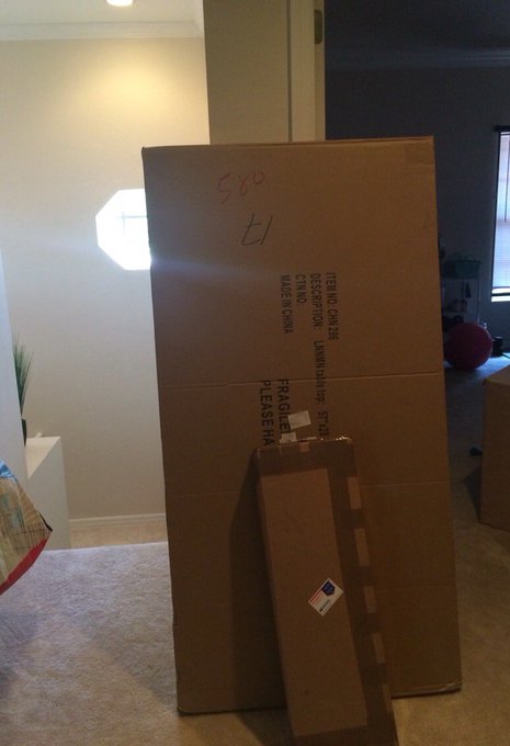 New desk! Another reason why I 💜 Amazon gift cards. This definitely wouldn't have fit in my car. https://t<a href="/tag/findom"class="tags"><span>#findom</span></a><a href="/tag/youpaymore"class="tags"><span>#youpaymore</span></a>