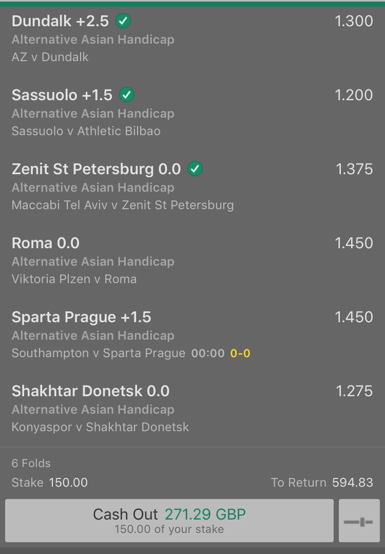 BadManBetting's tweet image. Amazing turnaround from Zenit to keep the Acca alive. Who's on it? Just two games to go.