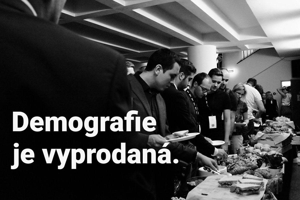 adamhruby's tweet photo. "Demografie je vyprodaná." #wisdomreport #setkamese https://t.co/HiZtFdjmWx