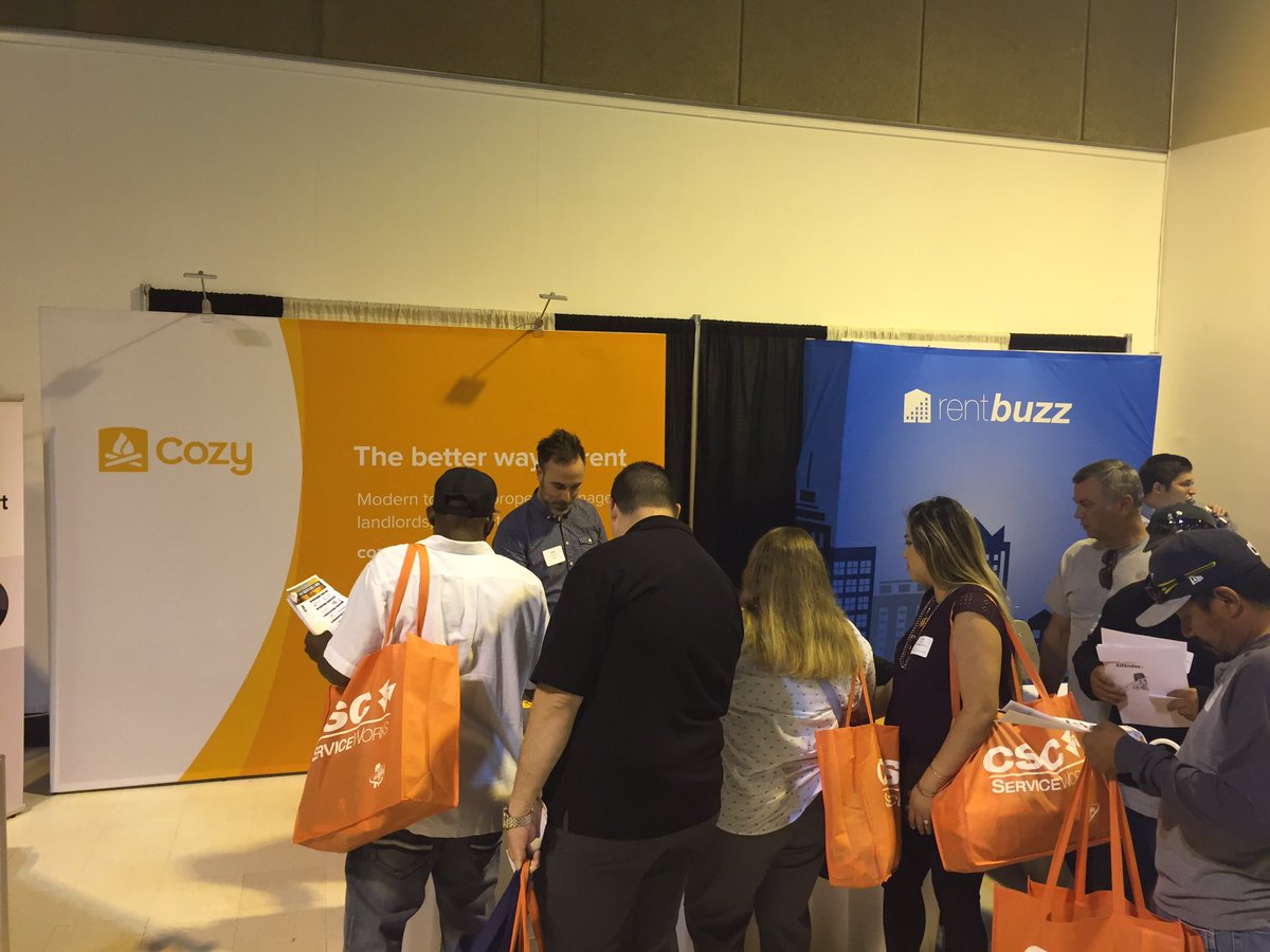 Landlordology's tweet photo. The @CozyCo booth is super busy today at the @RHASacValley Expo!
#RHExpo https://t.co/nHiRaGY6e3