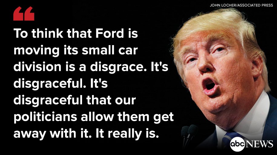 Image result for trump twitter attacks on ford