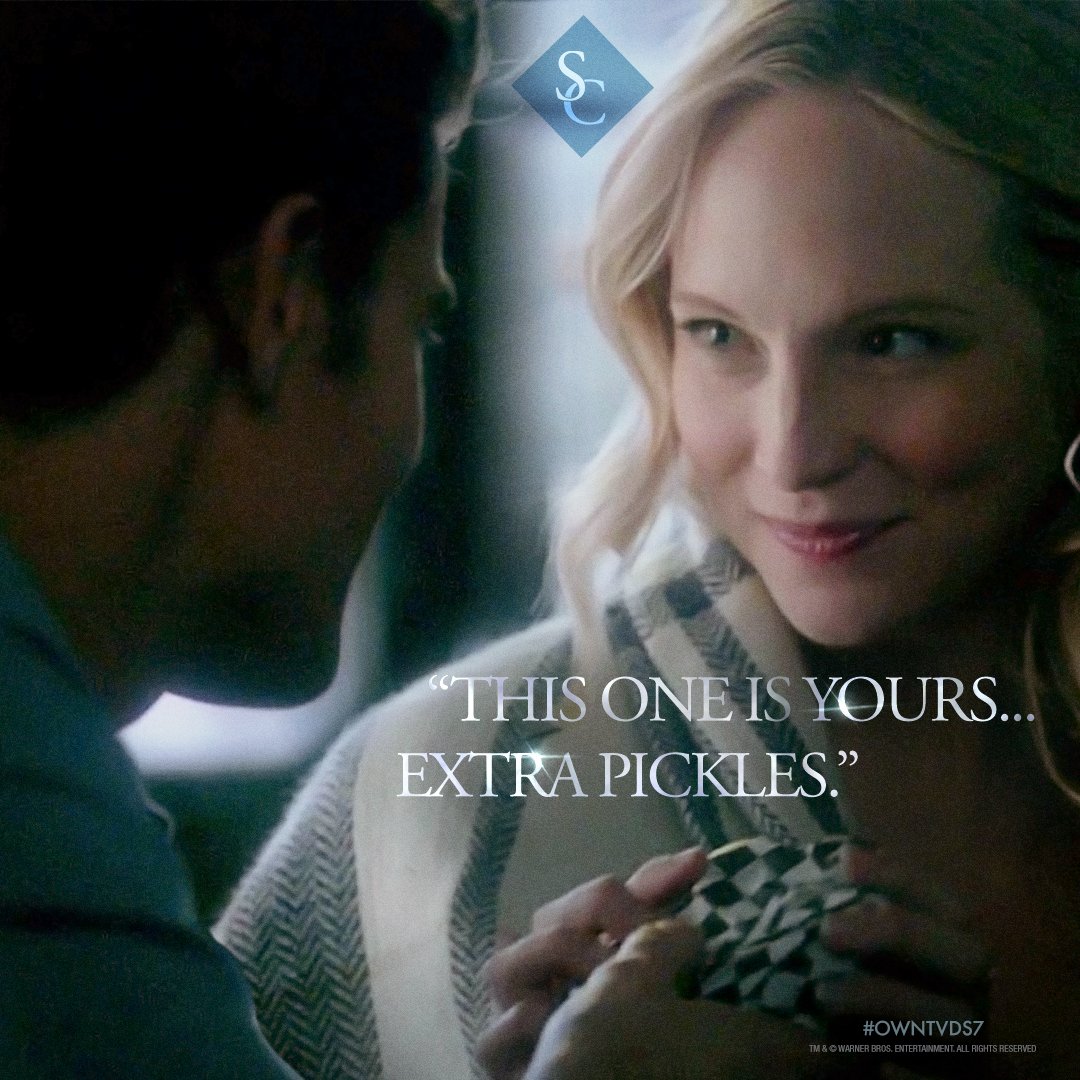 WBHomeEnt's tweet photo. Attention to detail. One of Caroline's favorite things. #OwnTVDS7 https://t.co/X0GU6qOzLB https://t.co/2TJpHruwOu