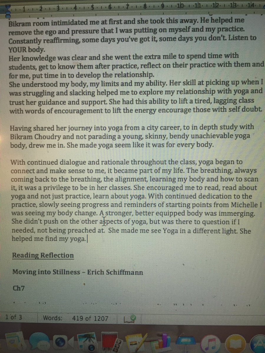 AimeeVYoga's tweet photo. Yoga TT homework. You're a feature @MVarchione 😀 https://t.co/TV00fGGpf0
