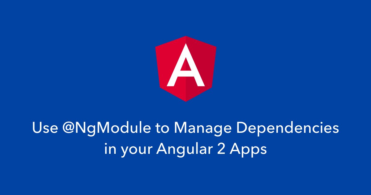 auth0's tweet photo. #NgModule simplifies the way you define and manage dependencies in your @angularjs 2 apps. ๐ช
https://t.co/0V10FlVz6v https://t.co/zaqL2ZmaUb