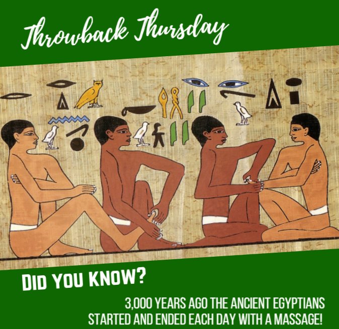 ElementsSoCbad's tweet photo. #ThrowbackThursday all the way to Ancient Egypt, when it was customary to start and end each day with a #massage! https://t.co/bNOXT3U0wP
