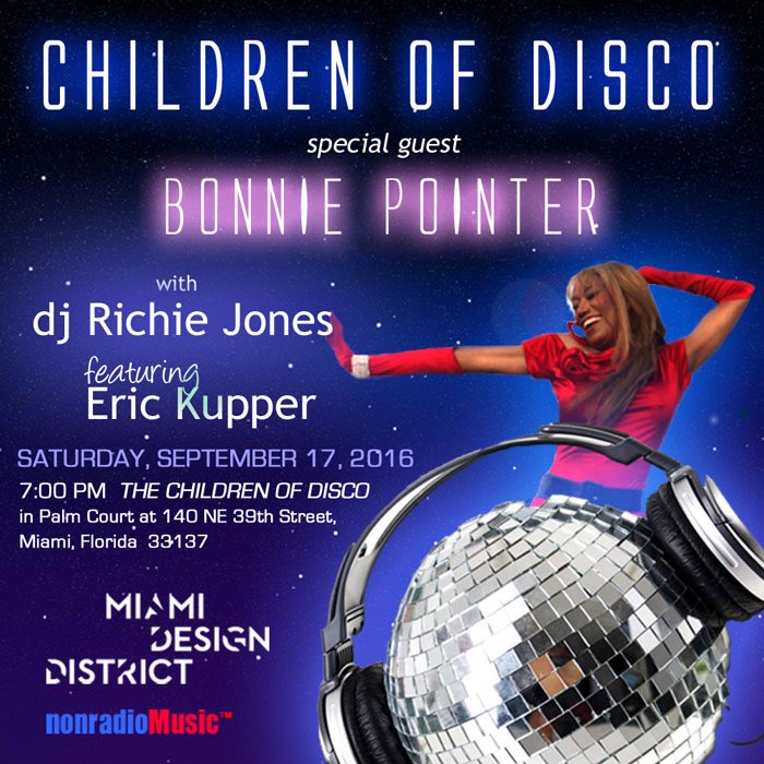 nonradioMusic's tweet photo. THIS SATURDAY #BonniePointer #MiamiDesignDistrict #DayIntoNightMusic #AdmFree more info at : https://t.co/Q9yofsgji9 https://t.co/4Rvz6HCL1w