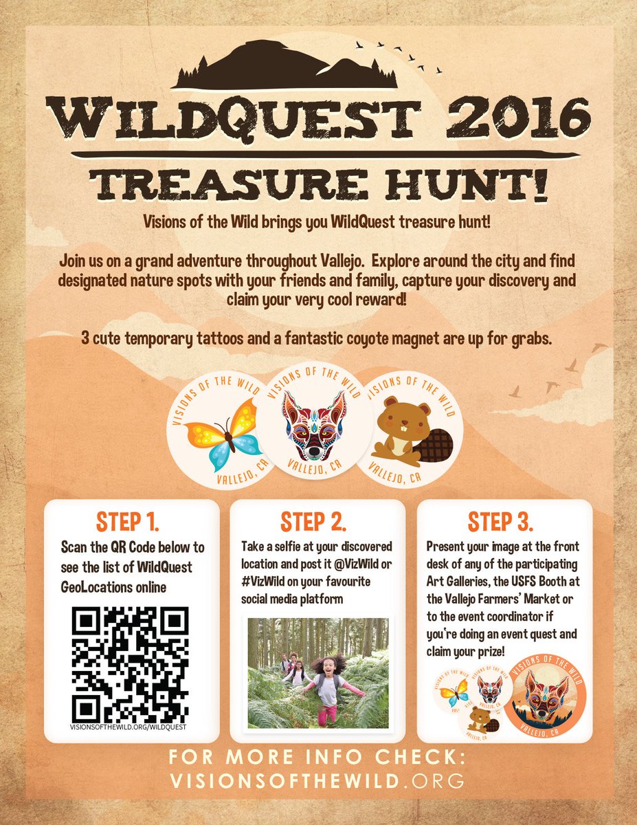 VizWild's tweet photo. Put on your explorer's hat and grab your phone, Visions of the Wild presents WildQuest 2016! https://t.co/rNkN2LnMU6 https://t.co/IvQE8fRtJ7