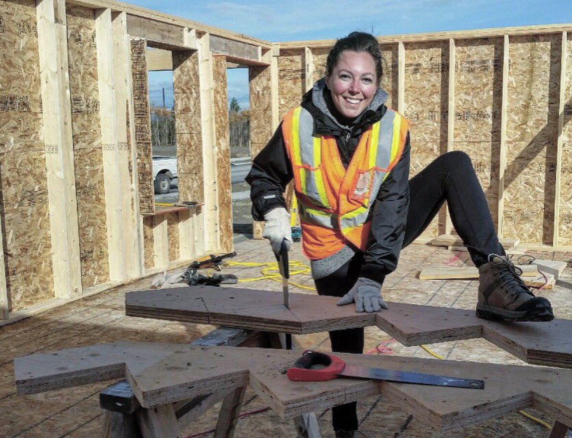 Making some stairs in the Yukon <a href="/HabitatCanada/">Habitat for Humanity</a> @HabitatGV