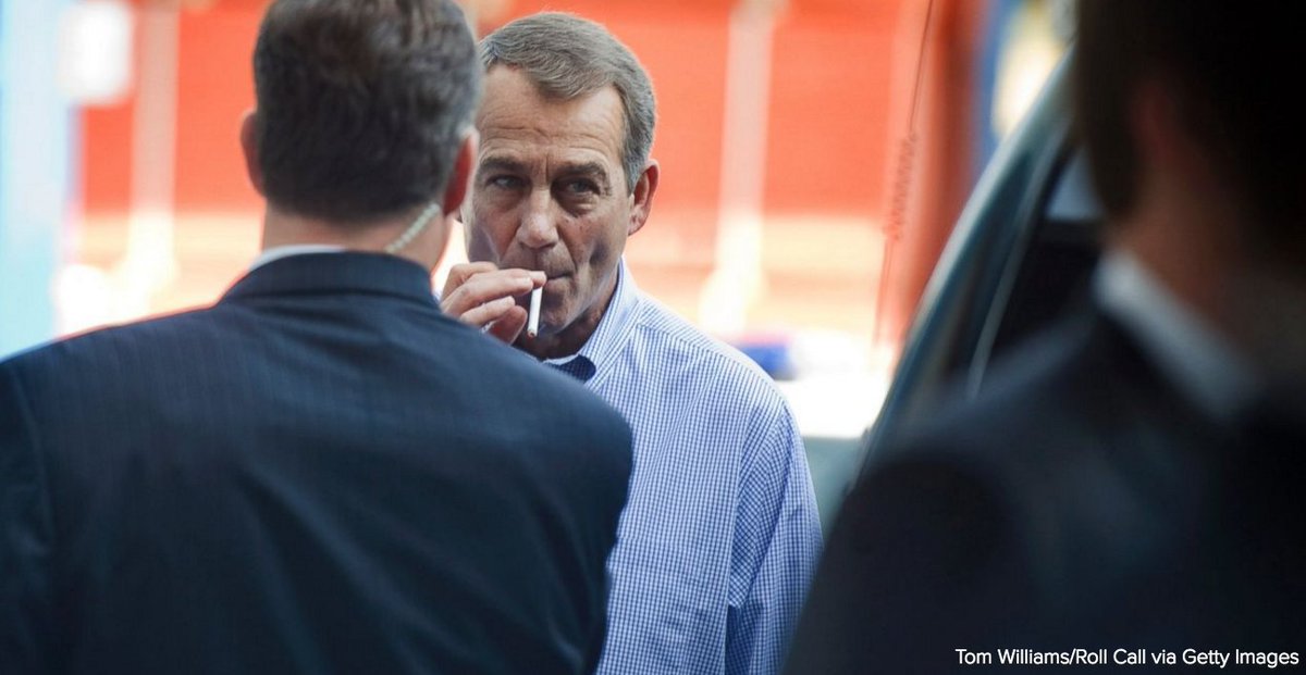 ABC's tweet photo. John Boehner joins board of Reynolds American, America's second-largest tobacco company. https://t.co/pG9UlOUo10 https://t.co/BgSX1Ps0cS