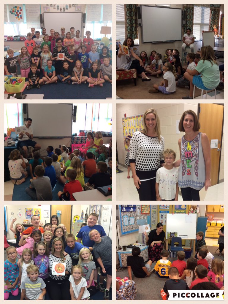 mrs_mbsmith's tweet photo. Happy Dot Day! HMES is ready to "make our mark"! A special thanks to all our guest readers! #HMESreads #DotDay https://t.co/FABVHciIxm