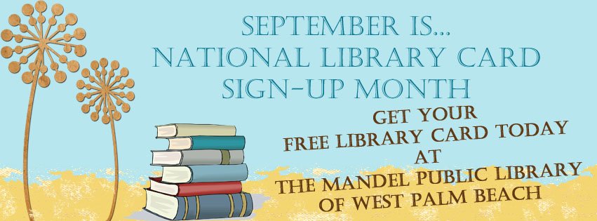 WPBLF's tweet image. #LoveYourLibrary #YourLocalLibrary #LibraryCardMonth @WPBLF @MyCityLibrary #ILoveWPB #MoreThanJustBooks #FreeLibrary