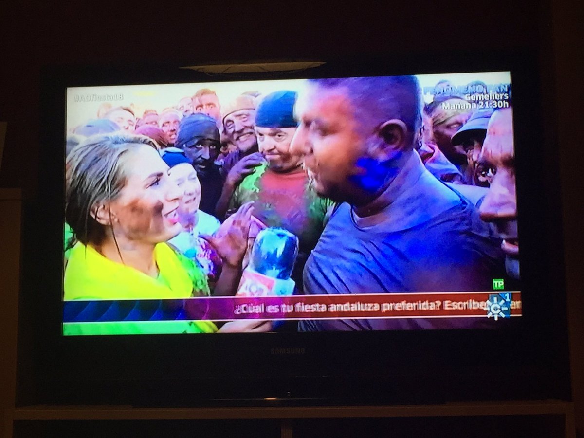 Ahí está nuestra @gemma_camacho con el #Cascamorras <a href="/adirecto/">Andalucía Directo ❎</a> <a href="/ModestoBarragan/">Modesto Barragán</a> <a href="/el_cascamorras/">Cascamorras Oficial</a> #ADfiesta18