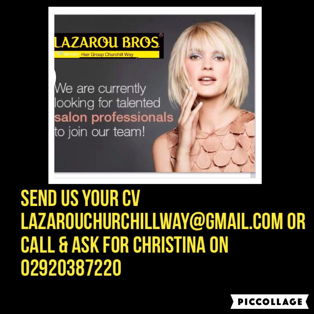 LazarouBros's tweet photo. #job #opportunity #stylists #hairdressers #cardiff #careerswales #isatraining #salon #wales #team #hairstylists ✂️💈👌 https://t.co/yuc5acC01i