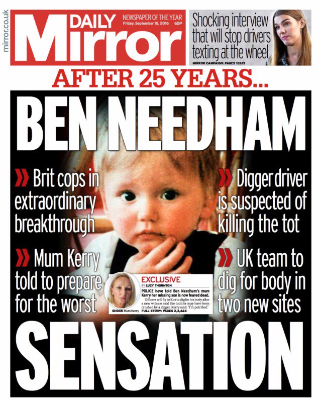 : Ben Needham: Toddler 'may have been crushed by digger' CsbI5AGWcAAyQ8_