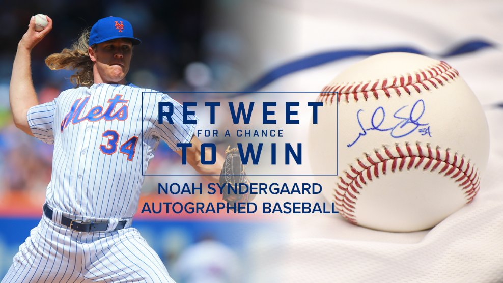 Mets's tweet photo. RT to enter to win a ball signed by @Noahsyndergaard! #Mets ⚡️ ⚡️ ⚡️ #Thor https://t.co/k6xY0reyIJ