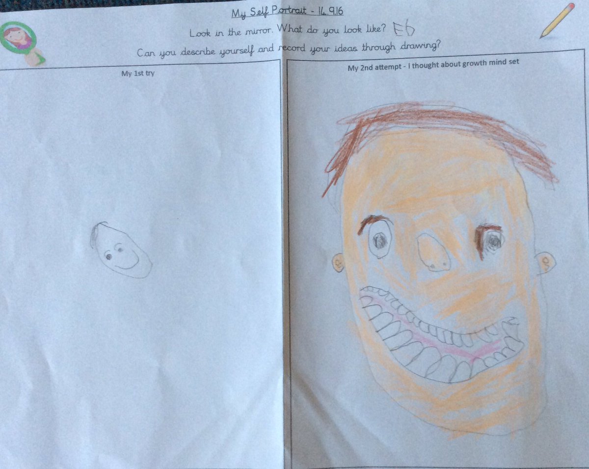 MrsML_Earle's tweet photo. Growth mindset - challenging ourselves &amp; Improving our work. Amazing self portraits! @JemmaWatson5 @Battyeford https://t.co/qQE6fK1FIh