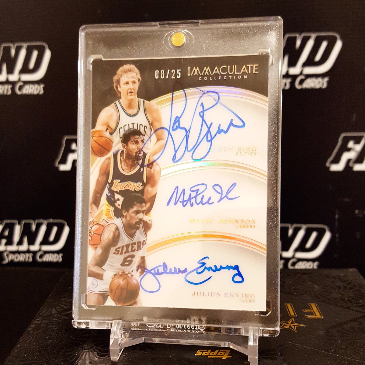 FireHandCards's tweet photo. Bringing that heat with this #larrybird #magicjohnson #juliusirving @PaniniAmerica #tripleauto #firehandsportscards https://t.co/8FRgHRDjlp