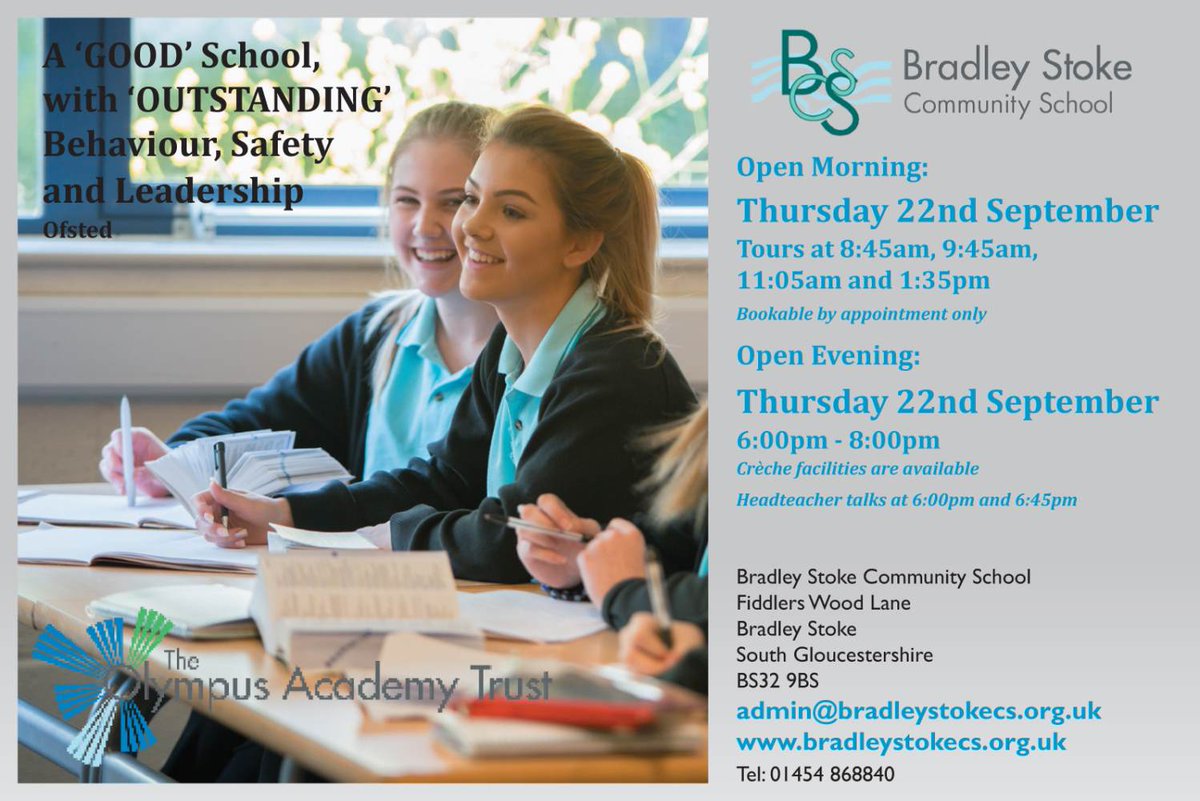 olympustrust's tweet photo. Only a week to go till @bradleystokecs open event! Thur 22 Sep 6-8pm. Call 01454 868840 to book a daytime tour. https://t.co/CIosmElYCX