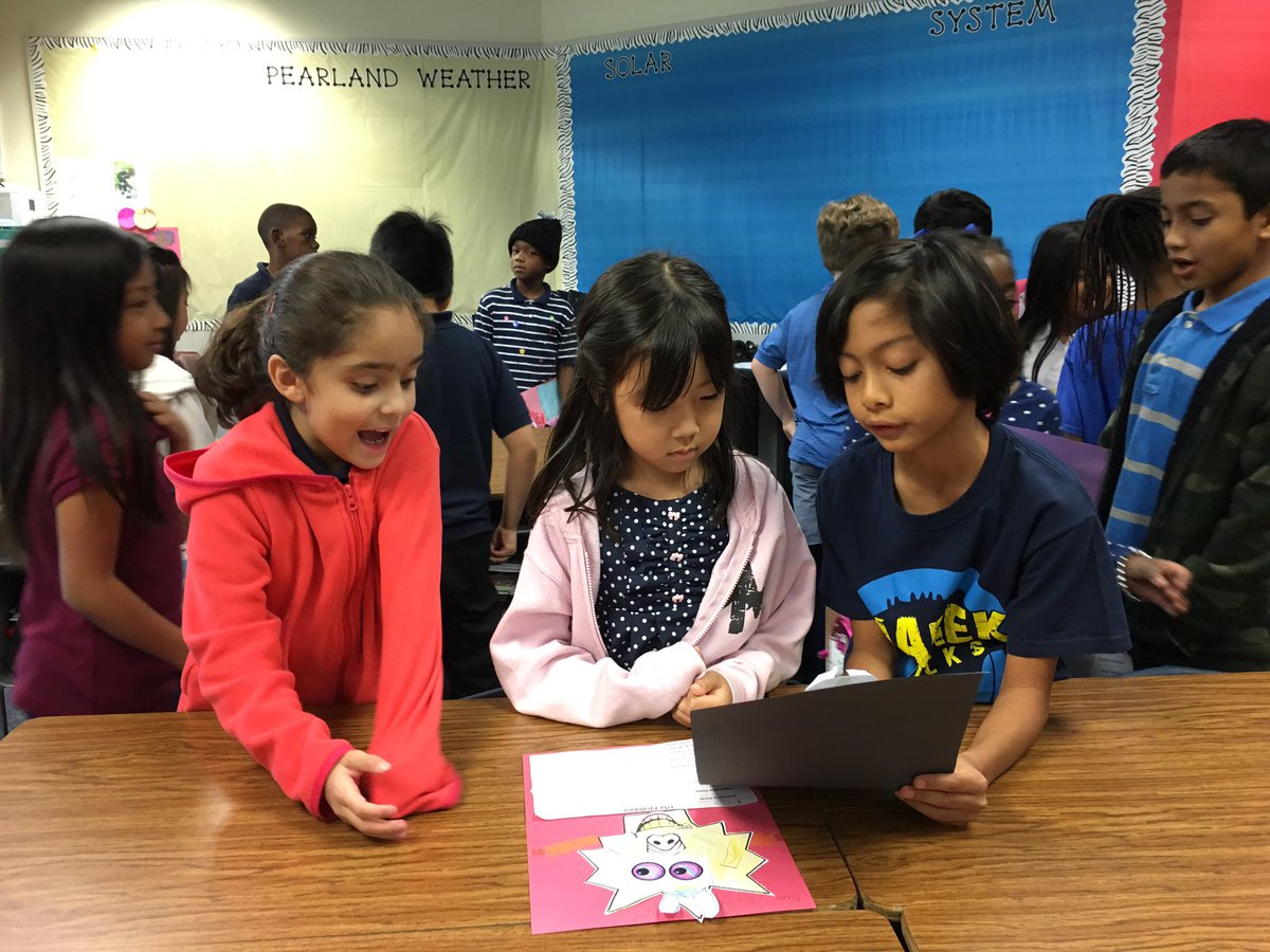 Our class sharing their 'Decomposing Monsters' with Mrs. Parker's 2nd grade class!