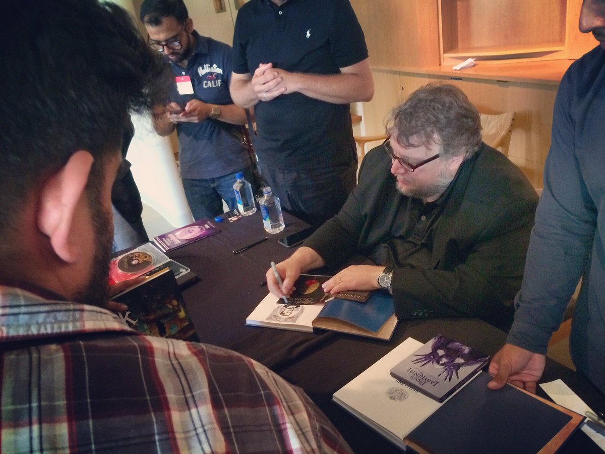 ChrisLockey's tweet photo. A moment before meeting el maestro at @LACMA for his #AtHomeWithMonsters book signing. @RealGDT #GDT #Horror #TBT https://t.co/gDtQTdeQ1x