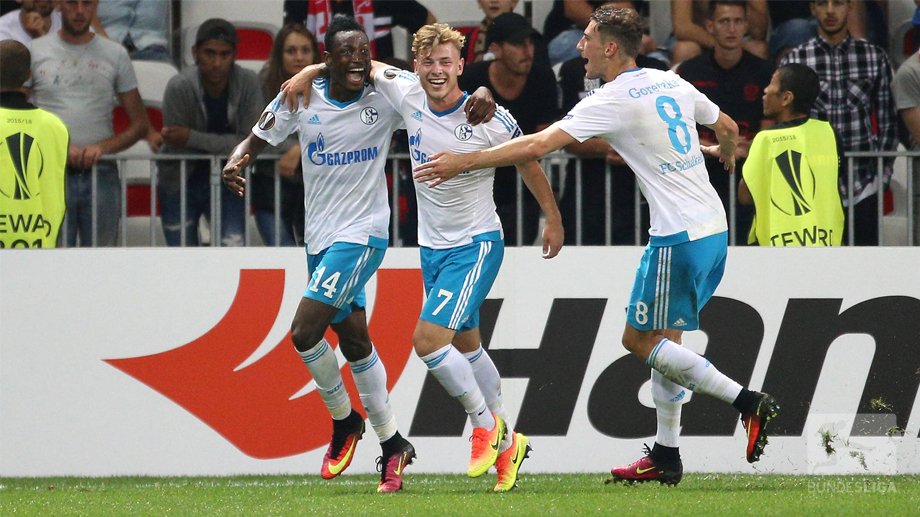 Bundesliga_DE's tweet photo. .@s04 gewinnt dank @babarahmangh in Nizza. 
👉 https://t.co/o8yWRSB01T #UEL #OGCNS04 https://t.co/59kDtkveUl