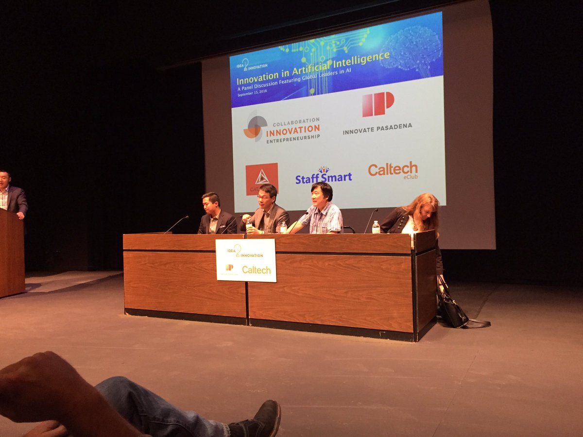 Enbroaden's tweet photo. The biggest problem that we have is knowing how people behave #i2iCaltech #AI panel #UX https://t.co/VV6U5GvUhn