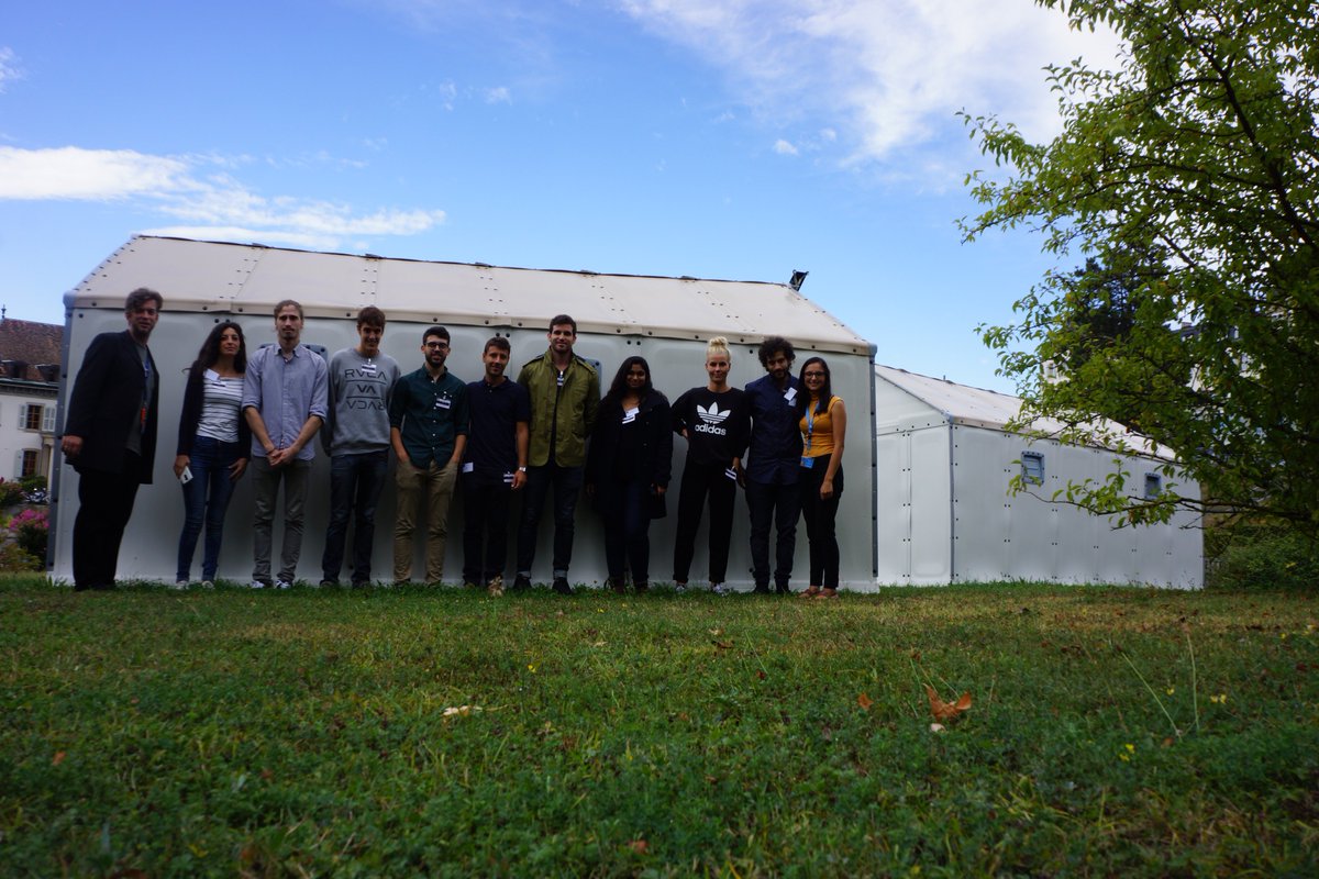 HScienceAdvisor's tweet photo. Thanks for a nice & productive @UNGeneva day #CBICERN @CERN team: Emergency Housing Networks @HumanitarianLab https://t.co/nyeZen4kzn