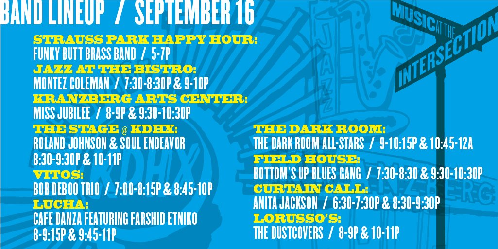 KranzbergArts's tweet photo. Here’s the lineup for tomorrow’s @MAIFestival evening of great #jazz + blues! https://t.co/hvYREASqbI https://t.co/xBpuQVY9iP