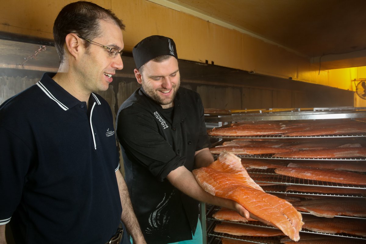 Top pick salmon for chef Joe is from <a href="/HarrisSmokehous/">Harris Smokehouse</a> &amp; served as part of the #IndianPacific menu #behindthescenes