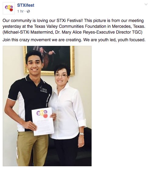 TexasGraduate's tweet image. We met with Michael Mireles, motivated and ambitious student looking to make @STXiFest a premier event in the RGV
