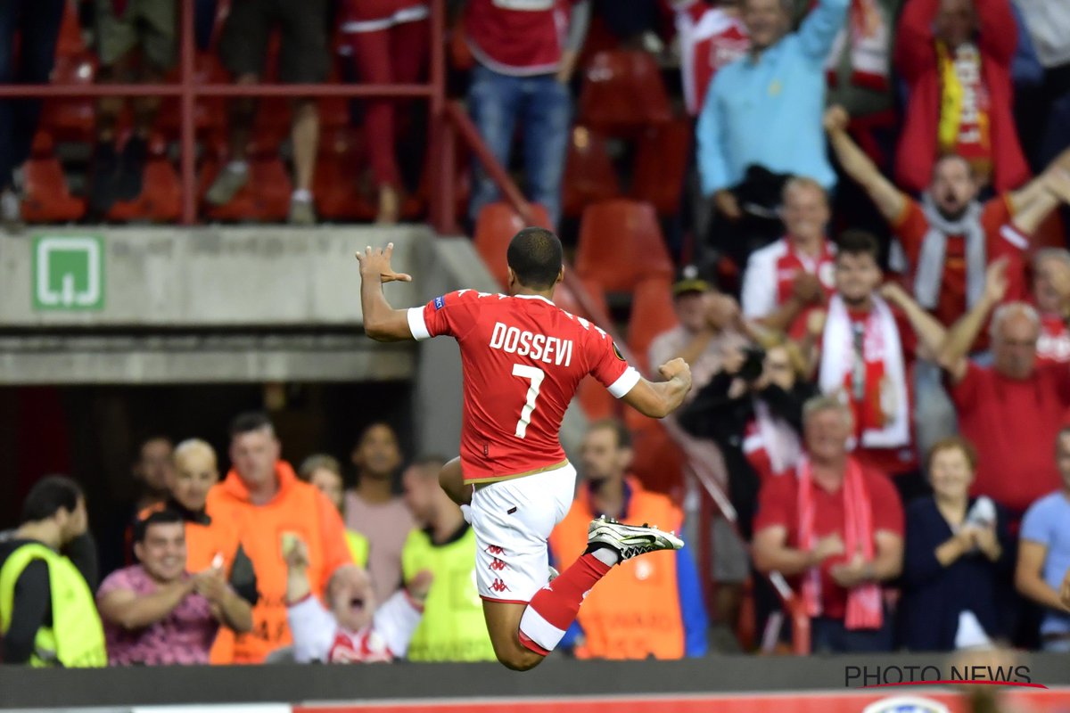 Standard_RSCL's tweet photo. Matthieu Dossevi a inscrit le premier but européen de la saison pour les Rouches #stacel #UEL https://t.co/a4uHFJOsUQ