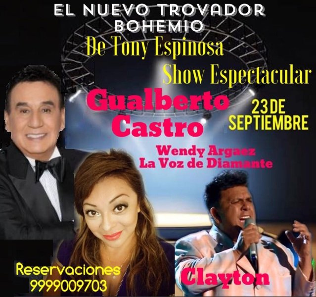Gualas_Castro's tweet photo. Amigos nos vemos el vier 23 a las 11pm En Mérida en #ElNuevoTrovadorBohemio d #TonyEspinosa Reservaciones 9999009703 https://t.co/cHTrtZvImQ