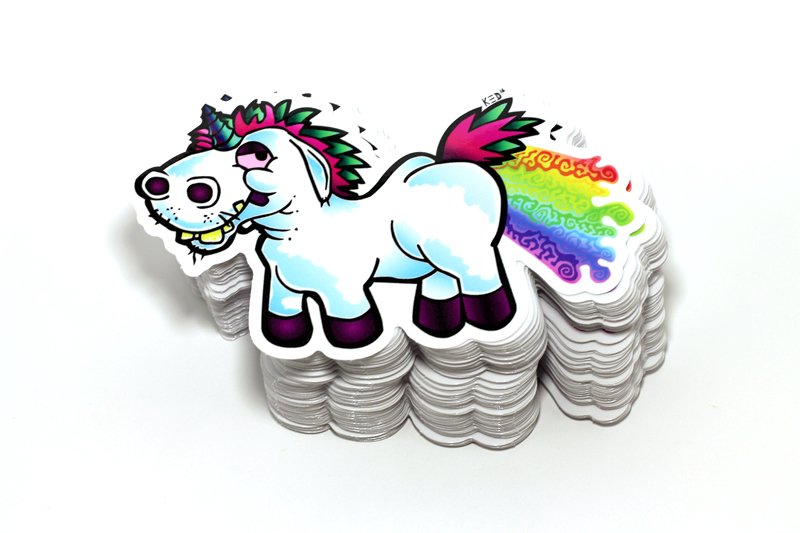 Derpy unicorn!!
Custom shaped stickers designed by Brutalsquid. and printed at customstickers.net #UNICORN