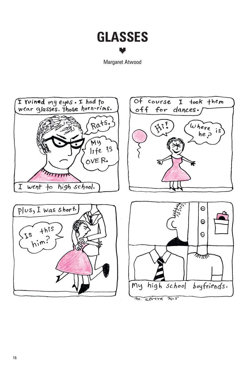 DarkHorseComics's tweet image. Take a peek at @MargaretAtwood's cartoons for "The Secret Loves of Geek Girls" bit.ly/28SyXA7