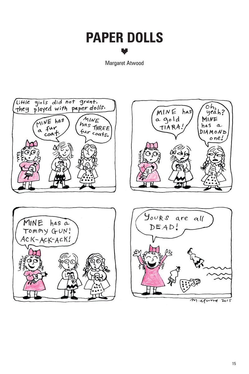 DarkHorseComics's tweet image. Take a peek at @MargaretAtwood's cartoons for "The Secret Loves of Geek Girls" bit.ly/28SyXA7