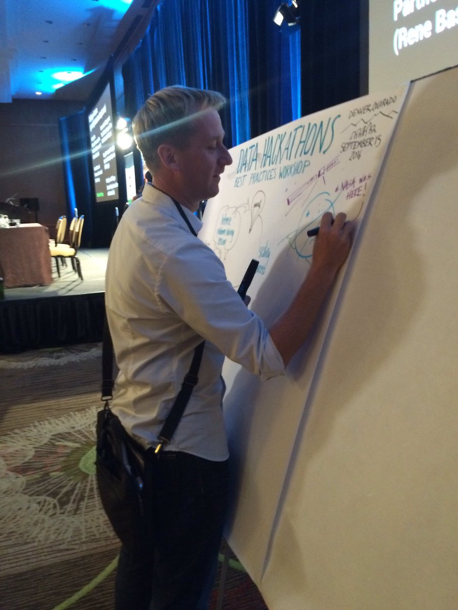ConverSketch's tweet photo. #Graphicrecording just got hacked by @skytland ! #datahackworkshop @NASA https://t.co/3prnJC5Wx0