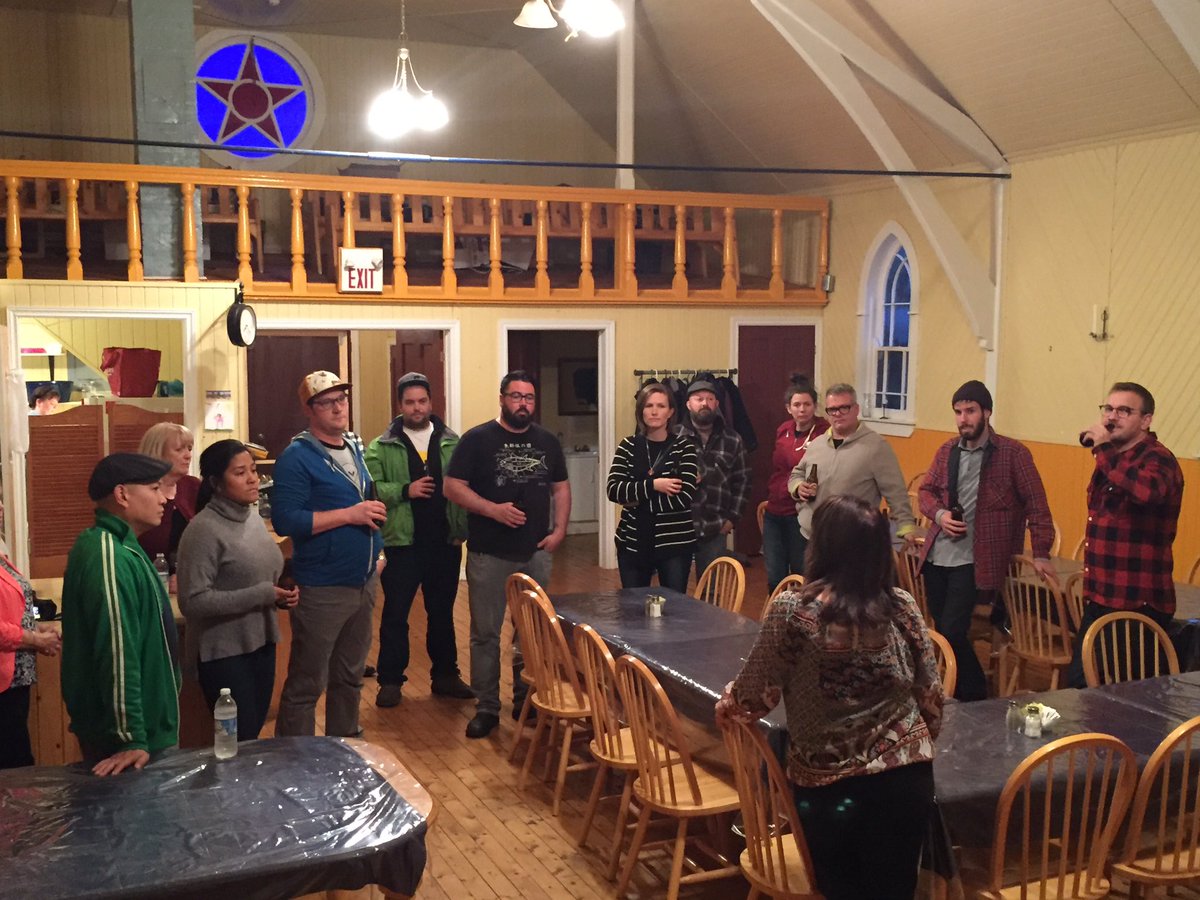 The CFA chefs are here!!
Marilyn welcomes them &amp; give a history of Elliston &amp; how Roots, Rants and Roars came to be