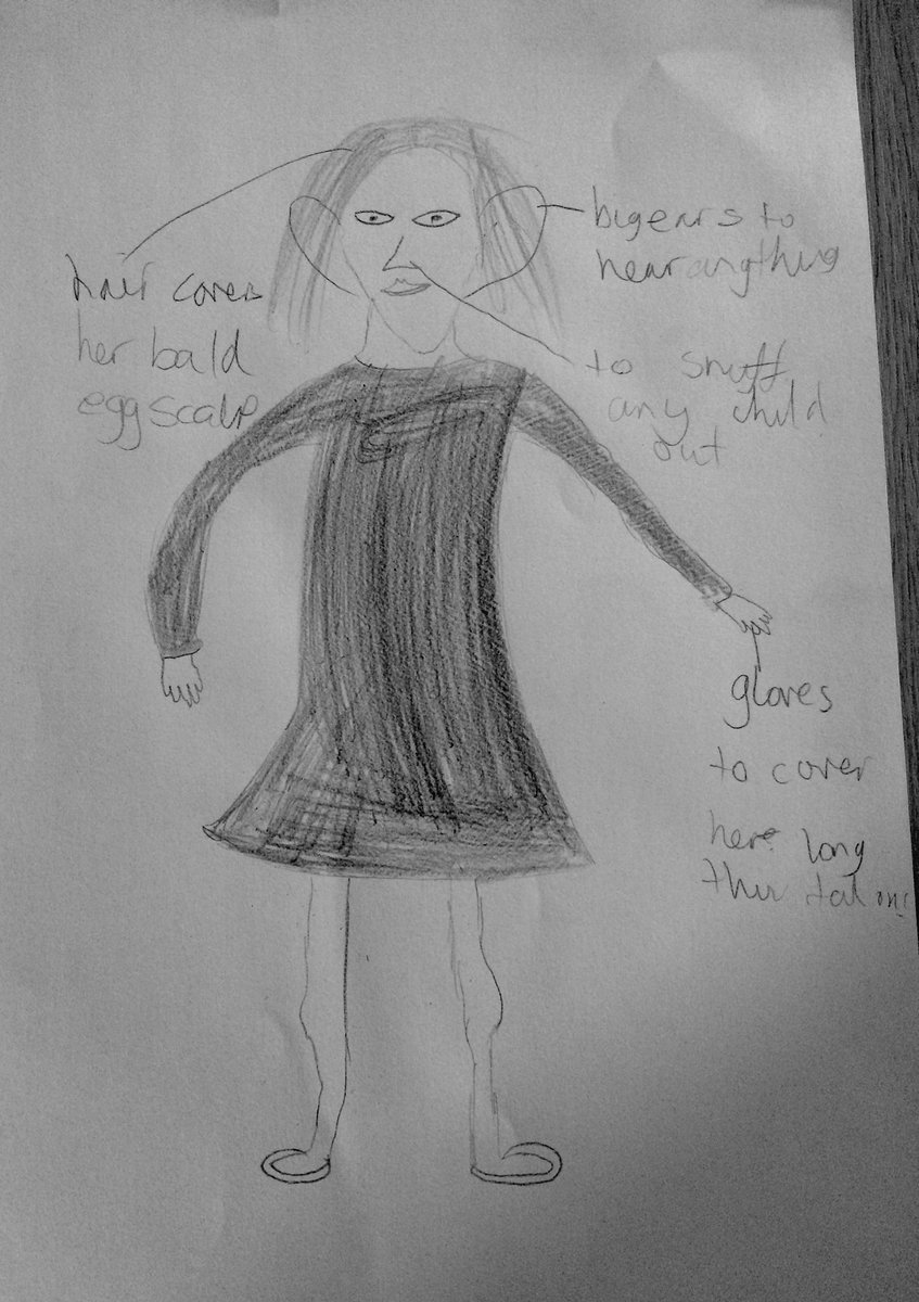 _MissOG's tweet image. 'How to recognise a witch' #RoaldDahl100 #thewitches #characterdescription @PCSAEnglish #yr8reading