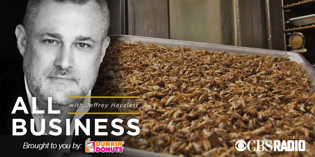JeffreyHayzlett's tweet photo. Mmm, protein.. This week on #AllBiz we talk @chapul cricket bars &amp; sustainable businesses https://t.co/XsZMKHDszX https://t.co/OR6oWN1fUy