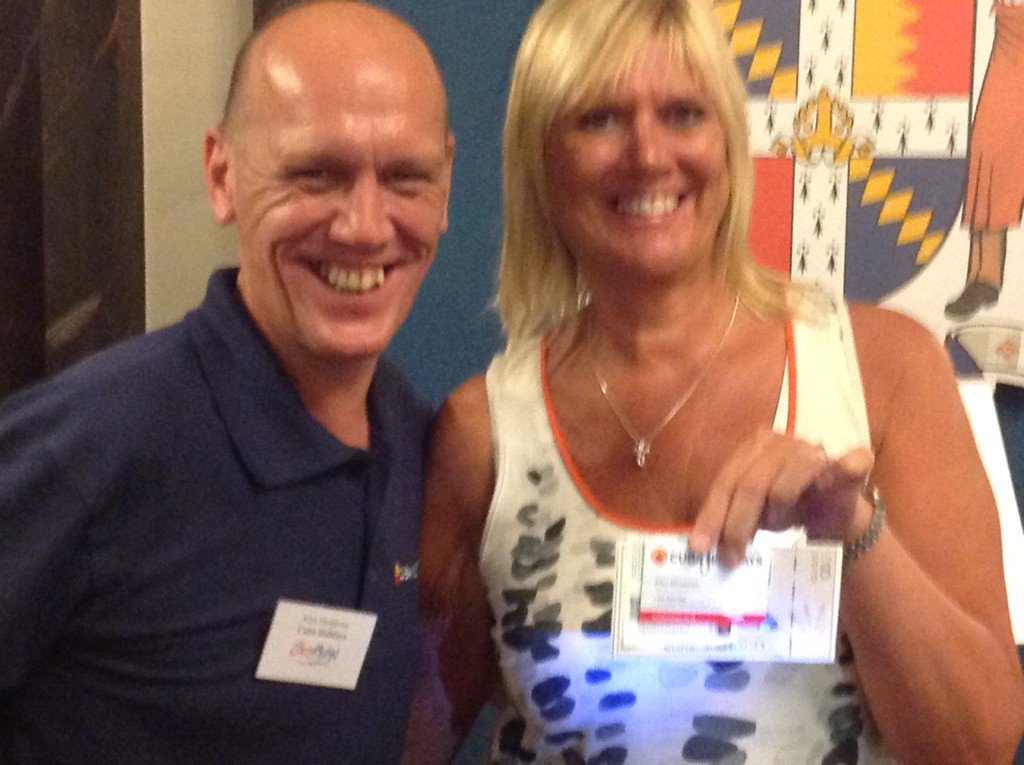 _LoveCaribbean's tweet photo. Pauline Crompton of Travel Counsellors won a £50 Love2shop voucher compliments @HolidaysCuba. #ctoroadshowbirm https://t.co/zpMHbhY7aV
