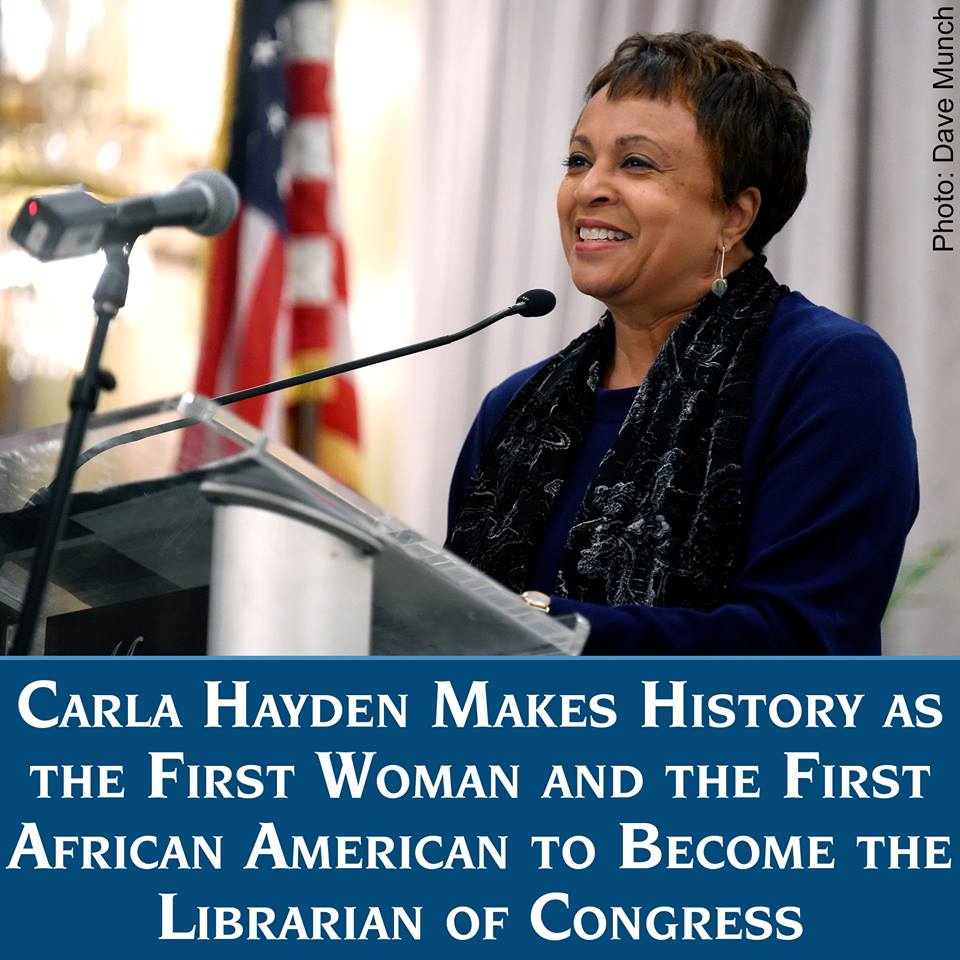 Congrats to Carla Hayden, 1st woman/1st African-American Librarian of Congress: bit.ly/2crLDov