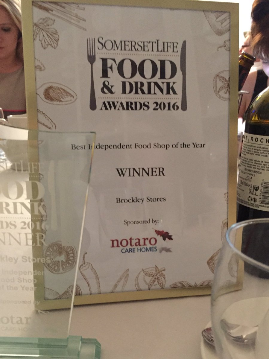 BrockleyStores's tweet photo. Humbled and thrilled to have won @SomersetLife @LifeFoodAwards Somerset's best independent food shop ☺️ #SLFDA https://t.co/VaiRt0S9fN