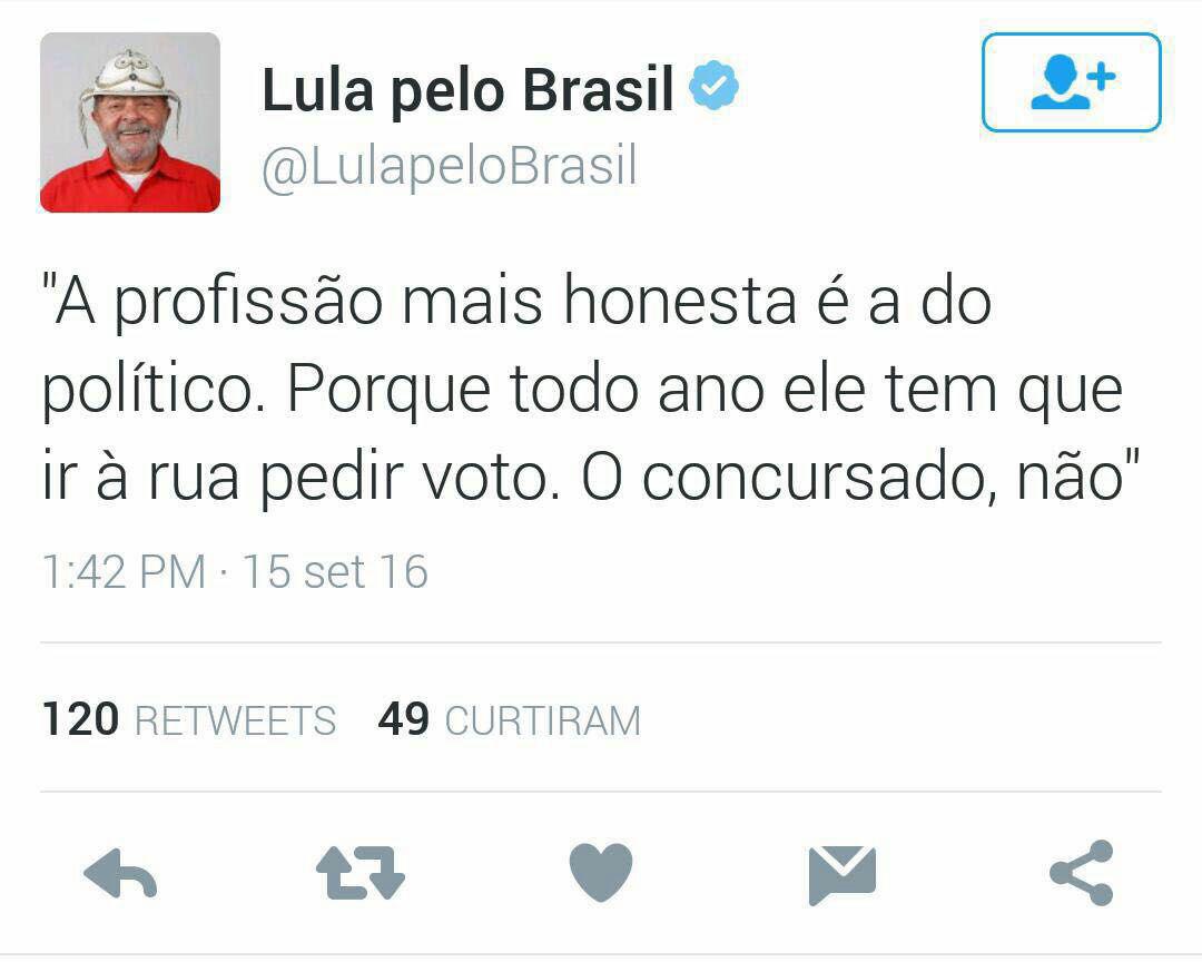 Leo_Alli's tweet photo. MEGALOMANÍACO DELIRANTE PARANÓICO! 
@LulapeloBrasil não passa nem em concurso prá faxineiro do Xis!
#LulaAcabou https://t.co/VrpJs7eaAh