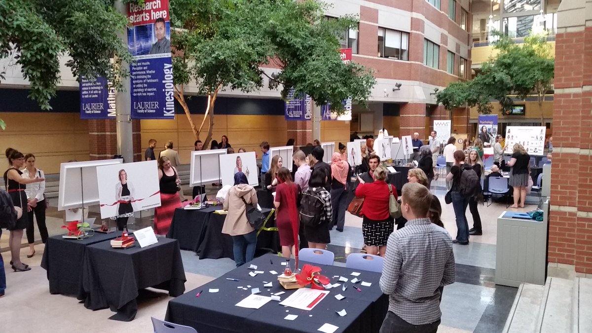 LouiseDawe's tweet image. Attending @EdenHennessey&apos;s #DistractinglyHonest. Powerful #WomeninSTEM exhibit @LaurierSci. Thank you Eden!