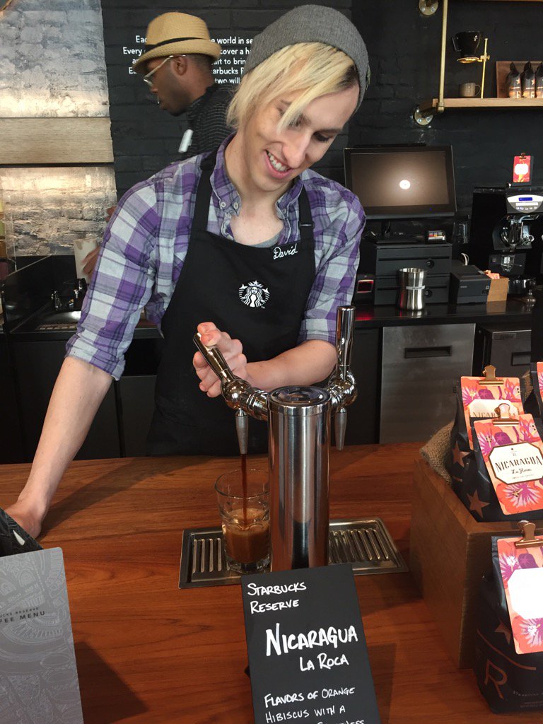 Tradyan22's tweet photo. Thanks for serving me my first Nitro Cold Brew David!  It was awesome! https://t.co/slyhi6V4NA