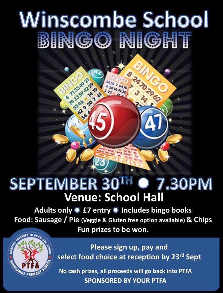 Join us for the first PTFA parent social event of the year - bingo!